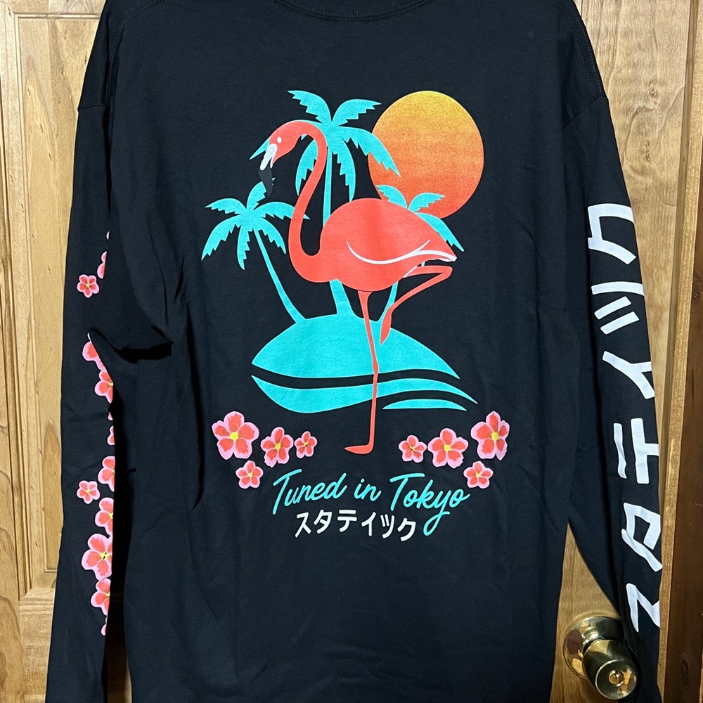 Tuned In Tokyo Flamingo Long Sleeve Shirt